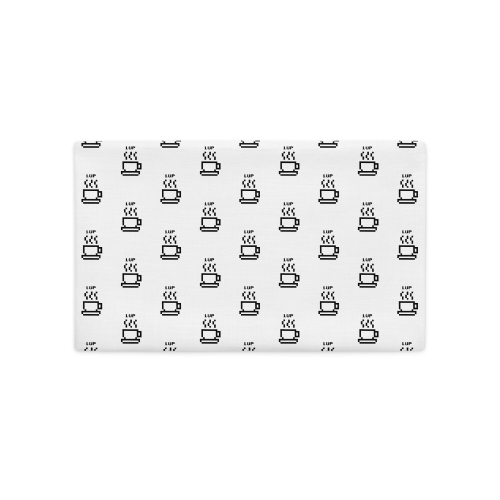 1UP Premium Throw Pillow Case, Color: White, Size: 20×12