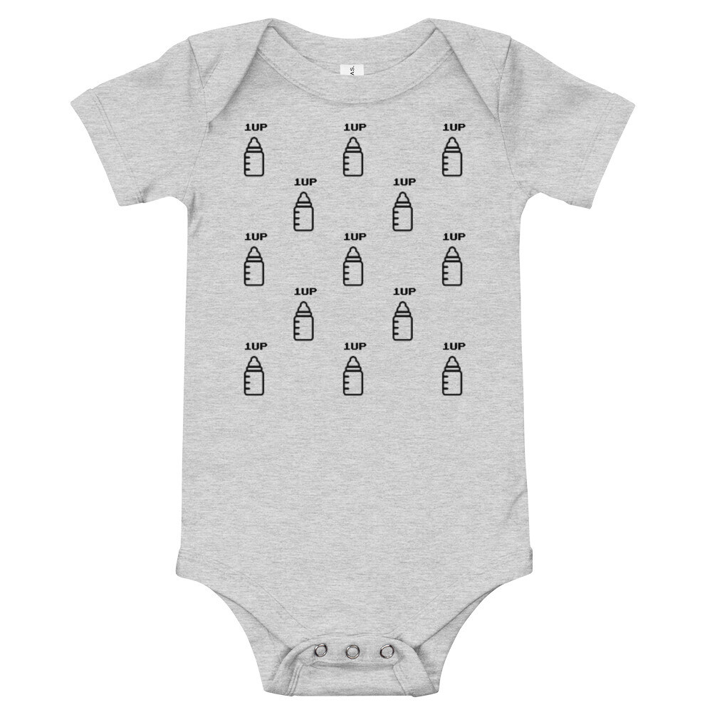 Power Up Baby Bodysuit/Onesie, Color: Athletic Heather, Size: 3-6m
