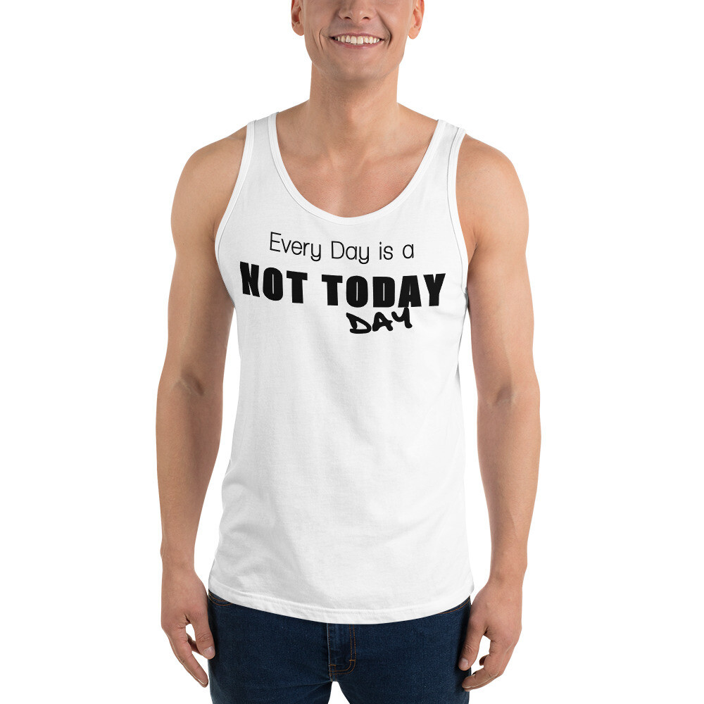 Not Today Men&#39;s Tank Top, Color: White, Size: S