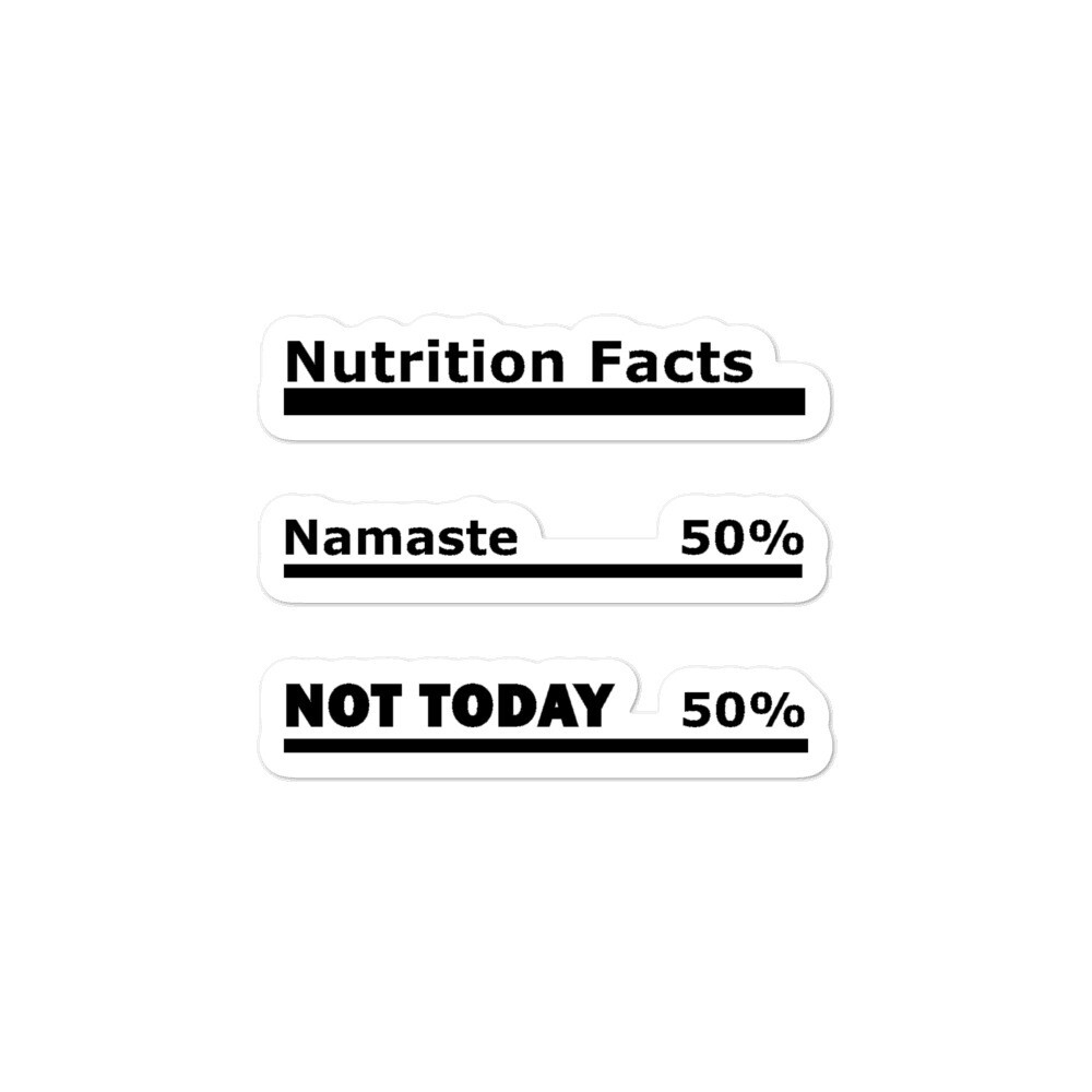 Namaste Bubble-free Vinyl stickers, Size: 3x3