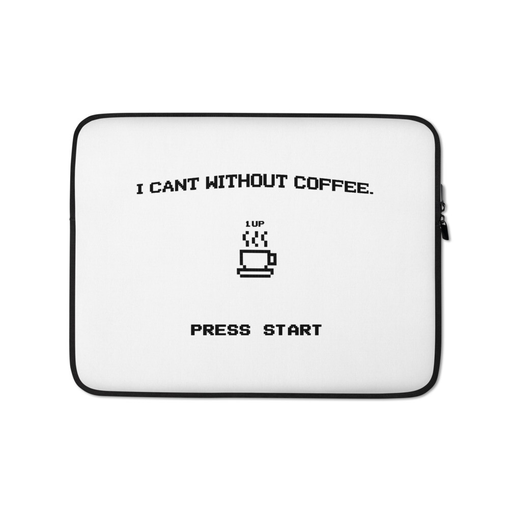  Press Start Laptop Sleeve, Size: 13 in, Sleeve Color: White