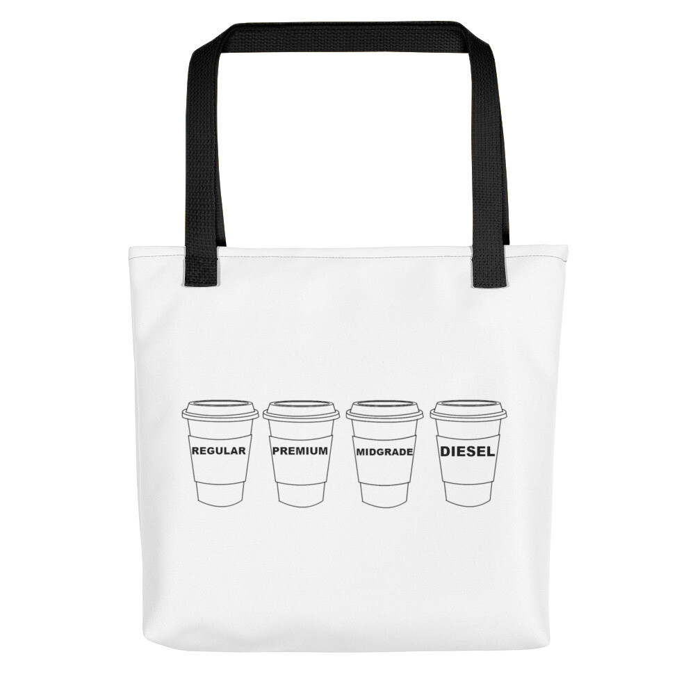  Gasolina H Tote bag, Strap Color: Black, Bag Color: White
