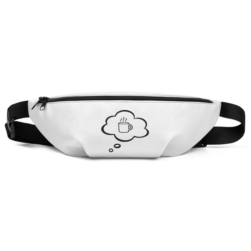 I Dream Of Coffee 2 Fanny Pack, Color: White, Size: S/M