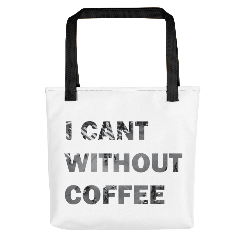 Cityscape Tote bag, Bag Color: White, Strap Color: Black