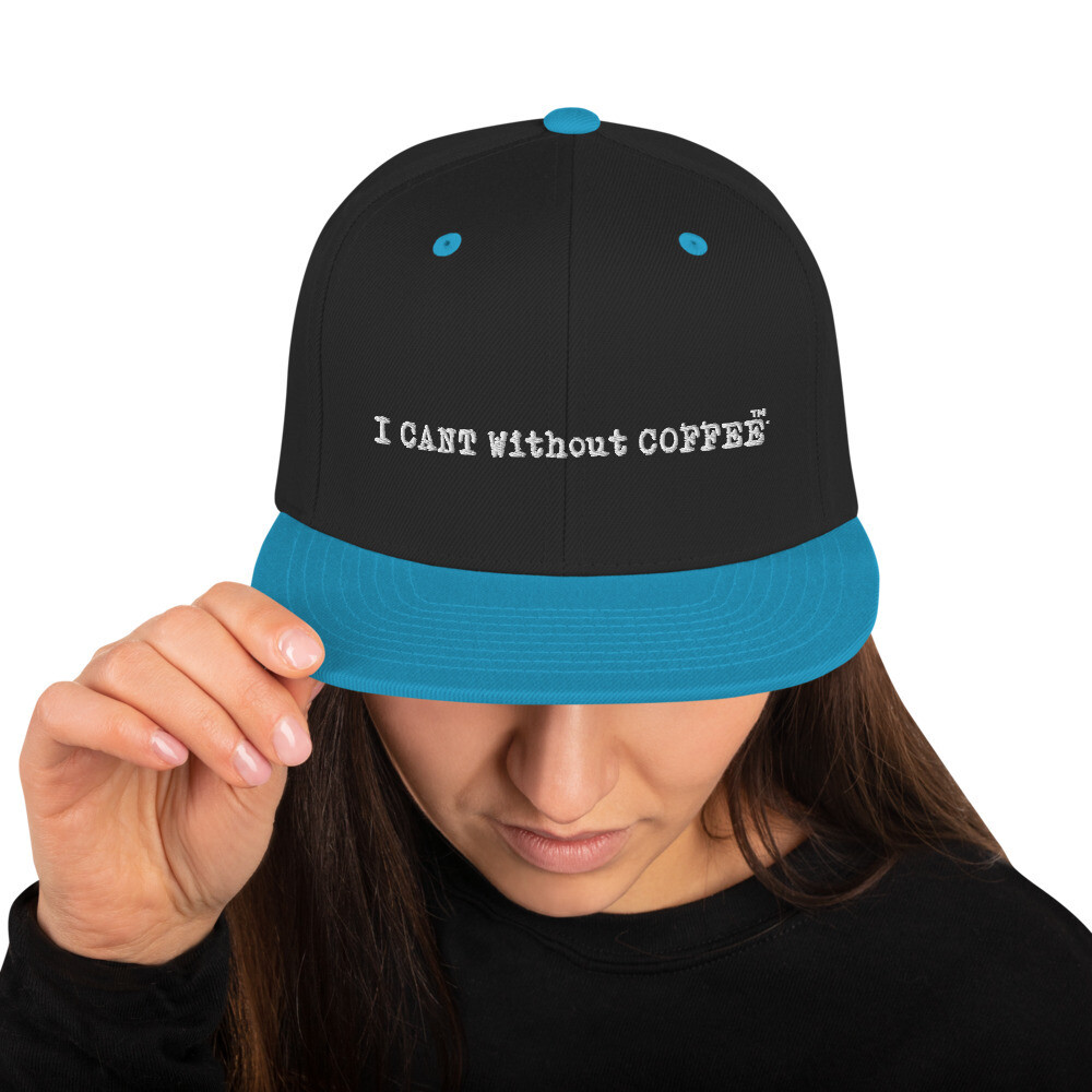 Logo Women&#39;s Snapback Hat, Color: Teal, Thread Color: White