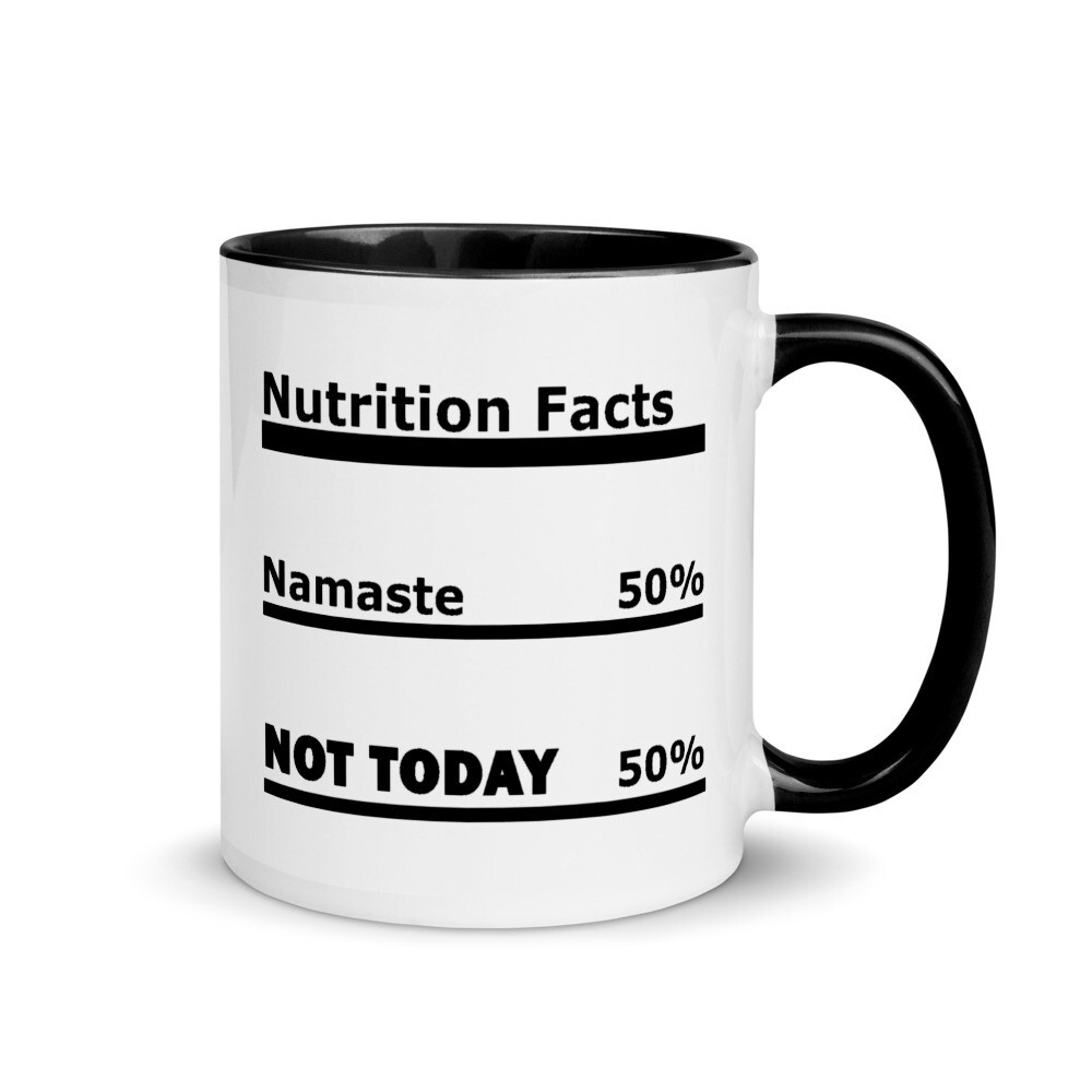 Namaste Mug with Color Inside, Color: Black