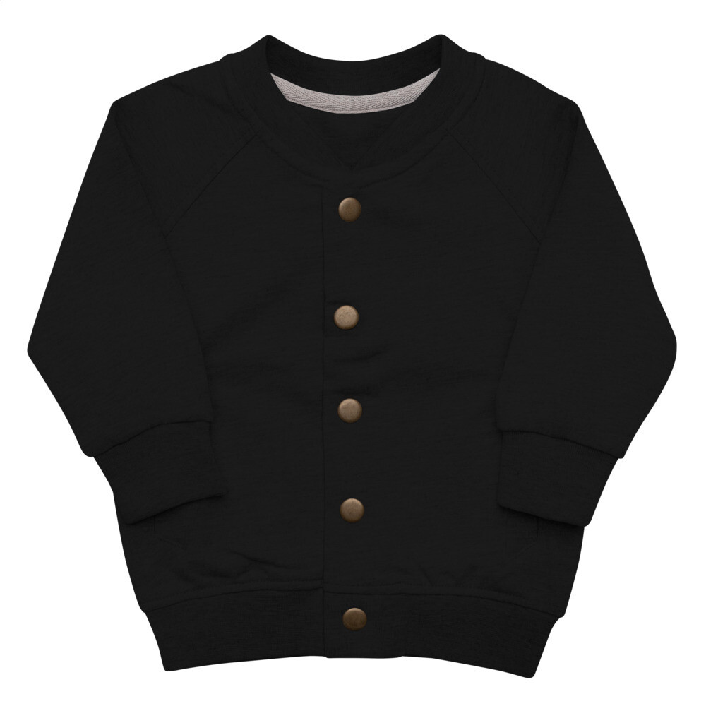 I Can&#39;t Do Without Juice Baby Organic Bomber Jacket, Size: 6-12m