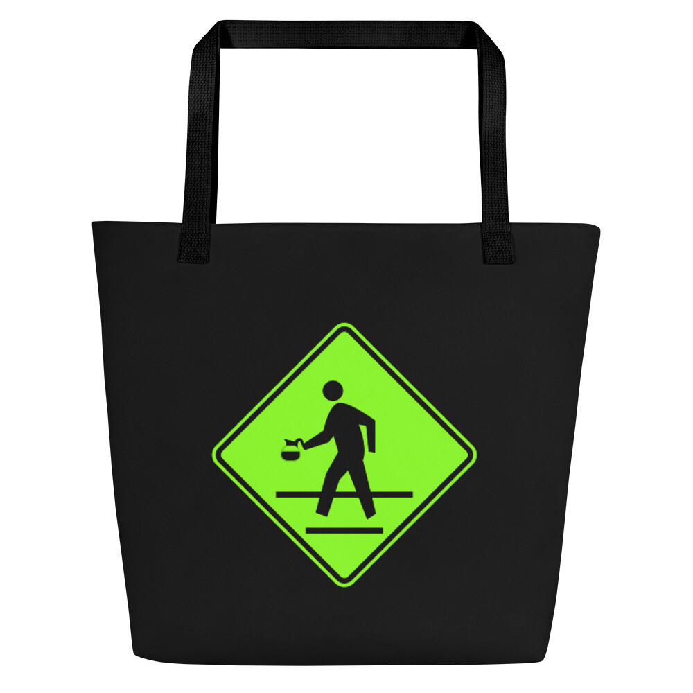 Coffee Crossing Tote Bag with Pocket