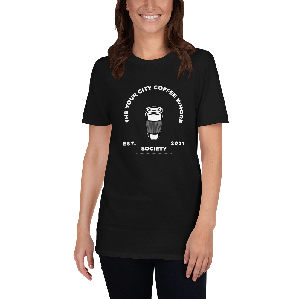 Coffee Whore Women&#39;s Customized T-Shirt, Color: Black, Size: XS