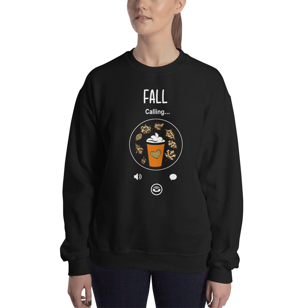 Calling Fall&#39; Women&#39;s Fall Sweatshirt, Color: Black, Size: S