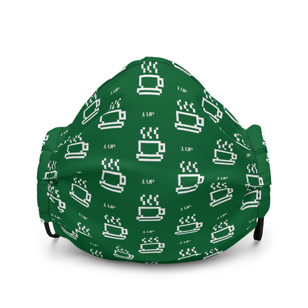 1UP Holiday Premium Reusable Face Mask, Color: Green