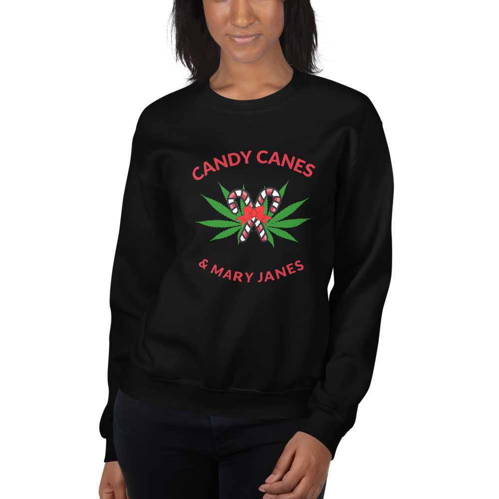 Candy Canes & Mary Janes Women's Graphic Sweatshirt