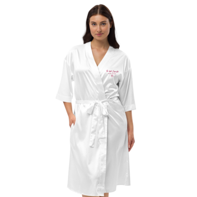 The Well Caffeinated Babes Brigade Satin robe