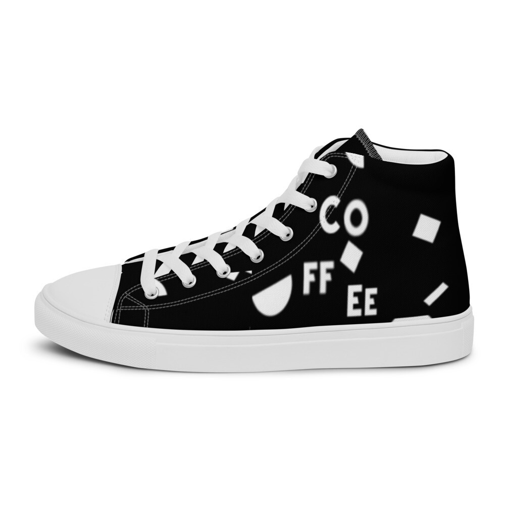 He Came From the 80&#39;s Men’s high top canvas shoes, Size: 8