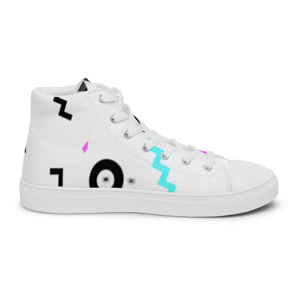 She Came From the 80&#39;s (One) Women’s high top canvas shoes, Size: 6