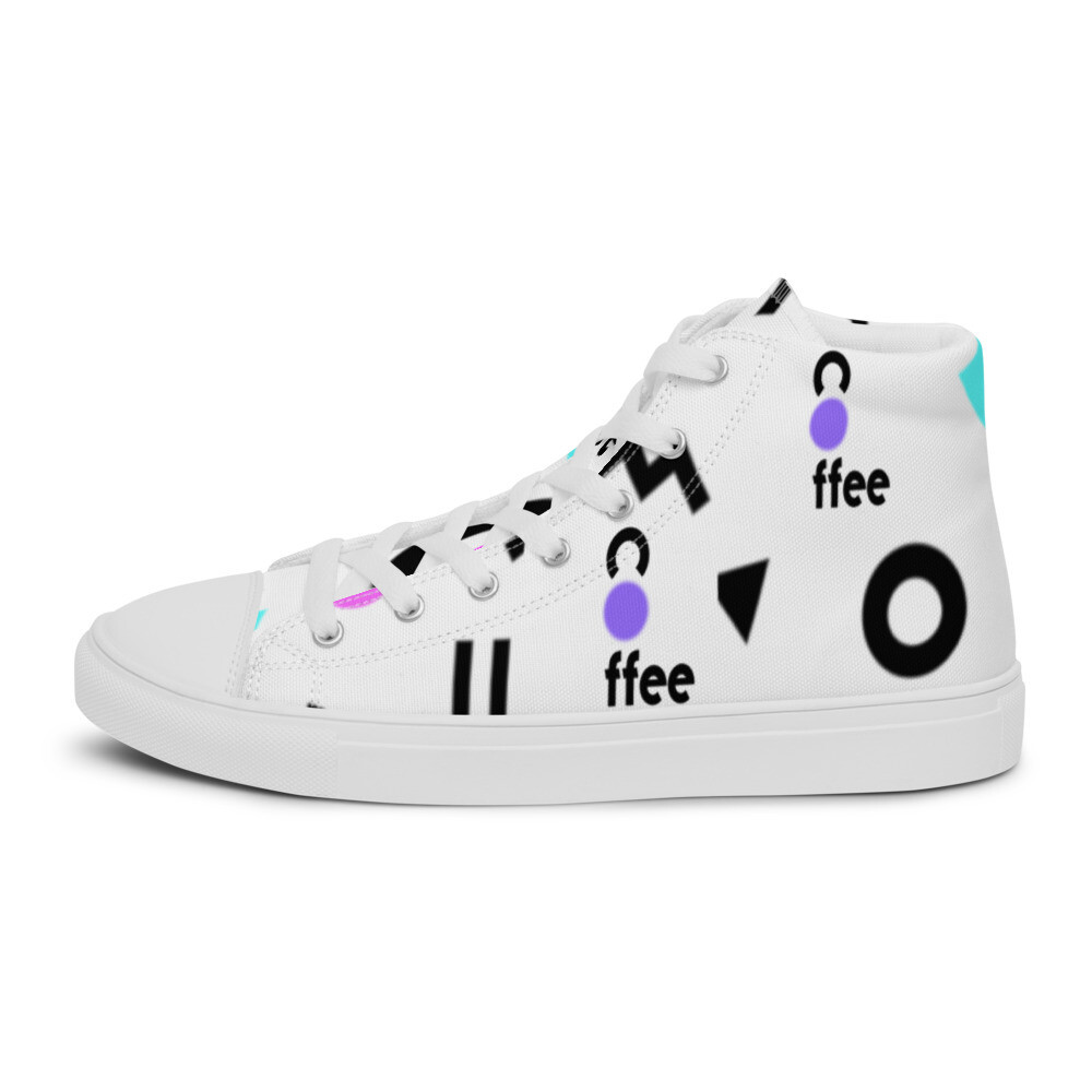 She Came From the 80's (One) Women’s high top canvas shoes