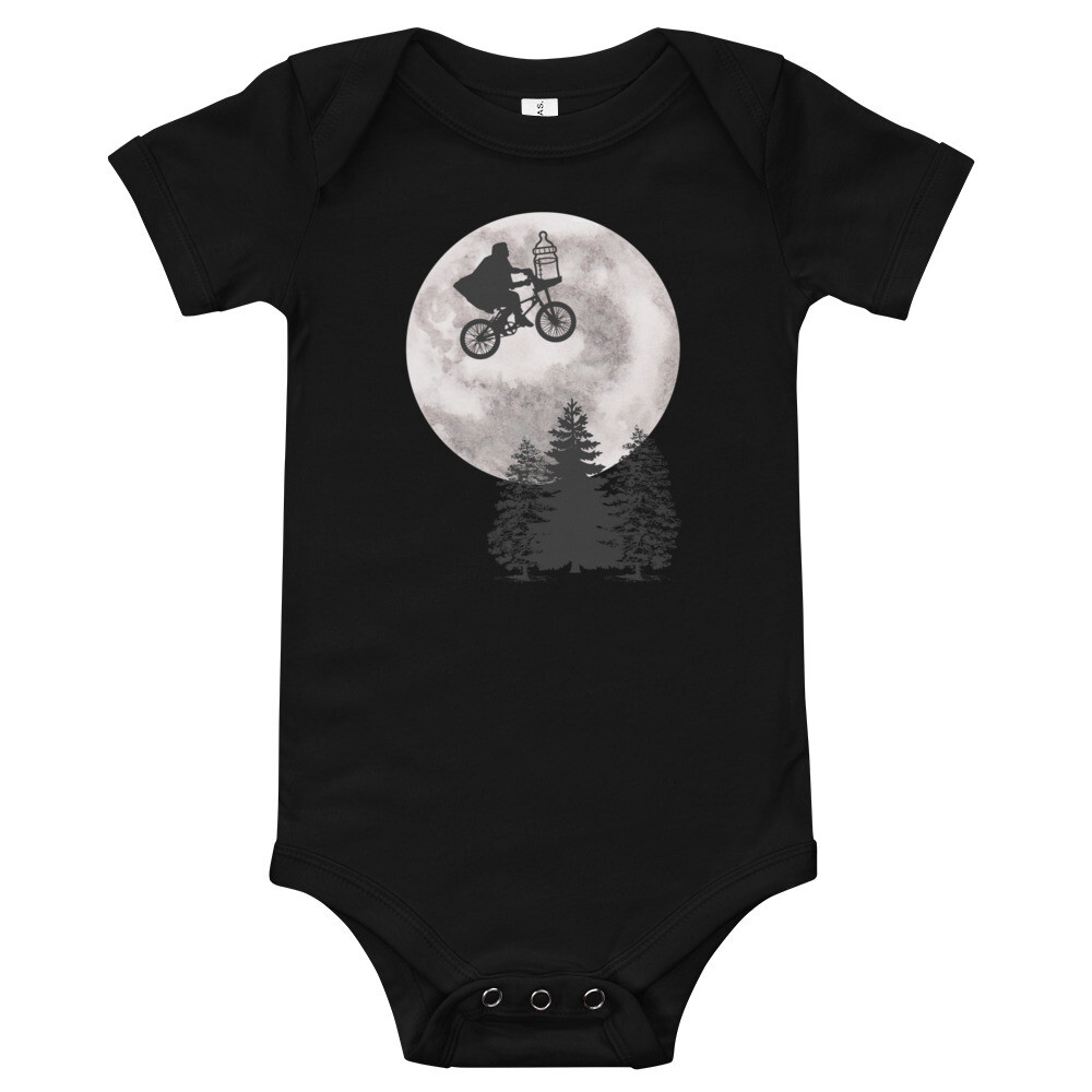 E.T. Binkie Baby short sleeve Onesie, Color: Black, Size: 3-6m