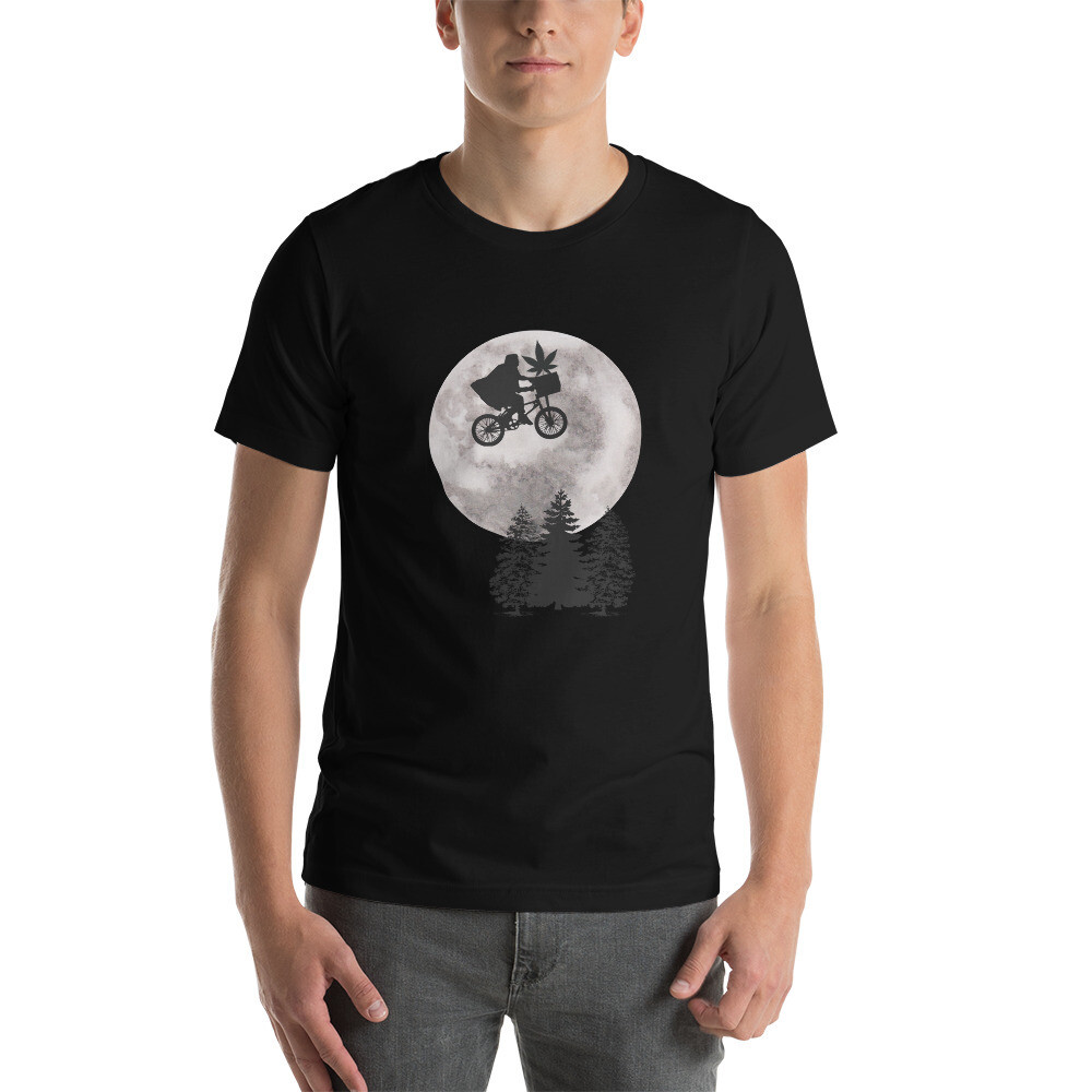 E.T. Weed Short-Sleeve Men&#39;s Crewneck  T-Shirt, Color: Black, Size: XS
