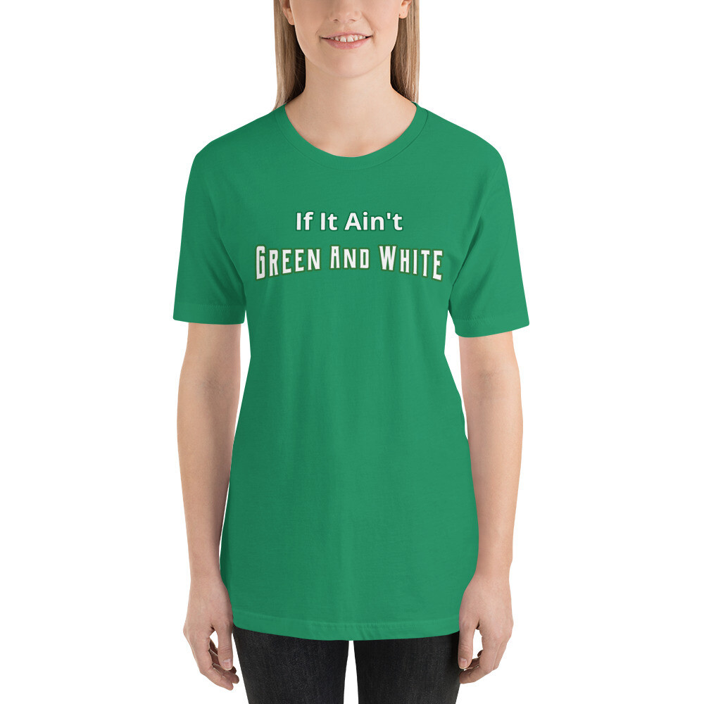 Green &amp; White Women&#39;s Graphic Crewneck T-Shirt, Color: Kelly, Size: 2XL