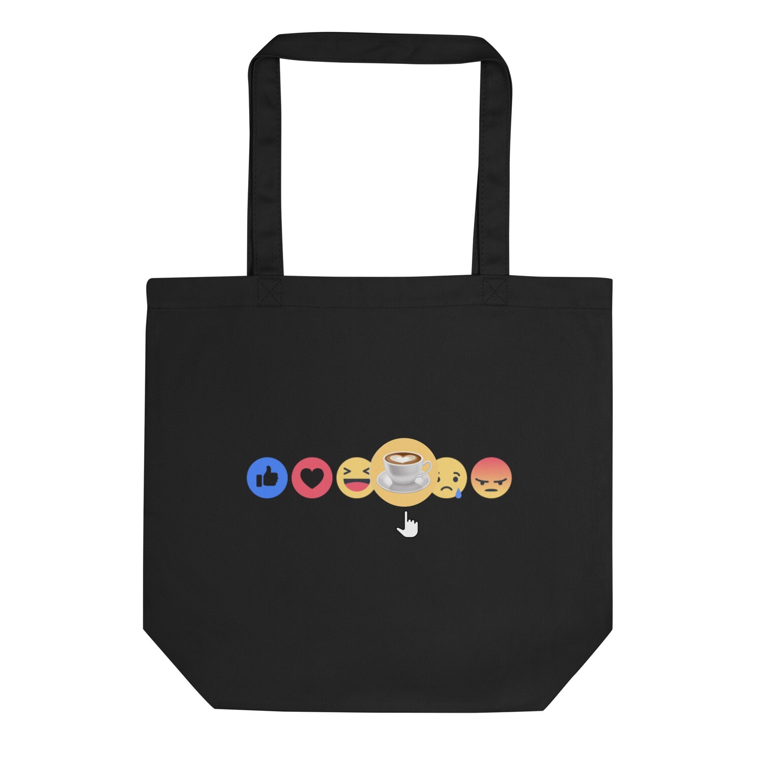 Feeling Caffeinated Eco Tote Bag, Color: Black