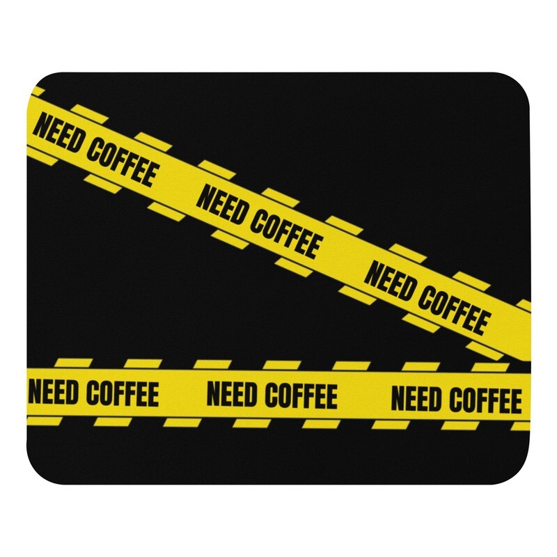 Coffee Caution Mouse pad
