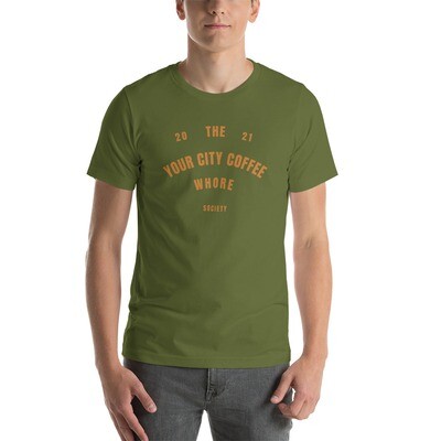 Coffee Whore Society (Two) Custom Men's T-Shirt