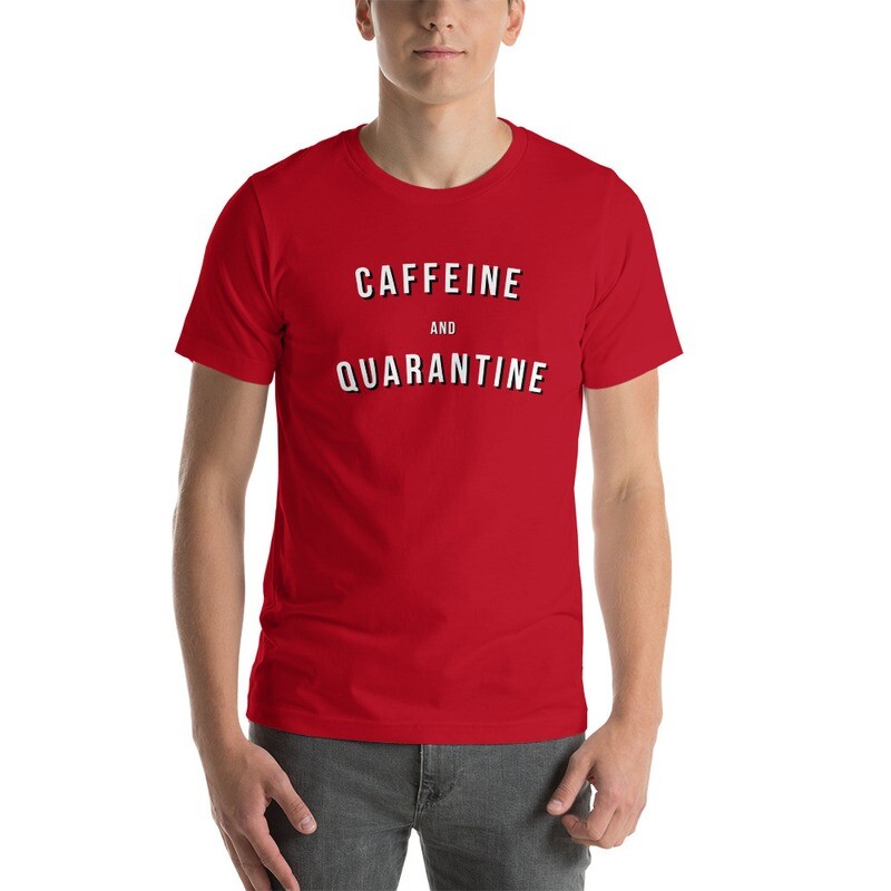 Caffeine and Quarantine Men's Graphic Crewneck t-shirt