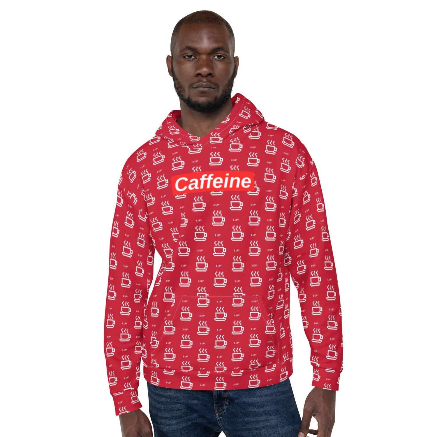 Caffeine Supreme Men&#39;s Graphic Hoodie, Size: XS, Color: Red