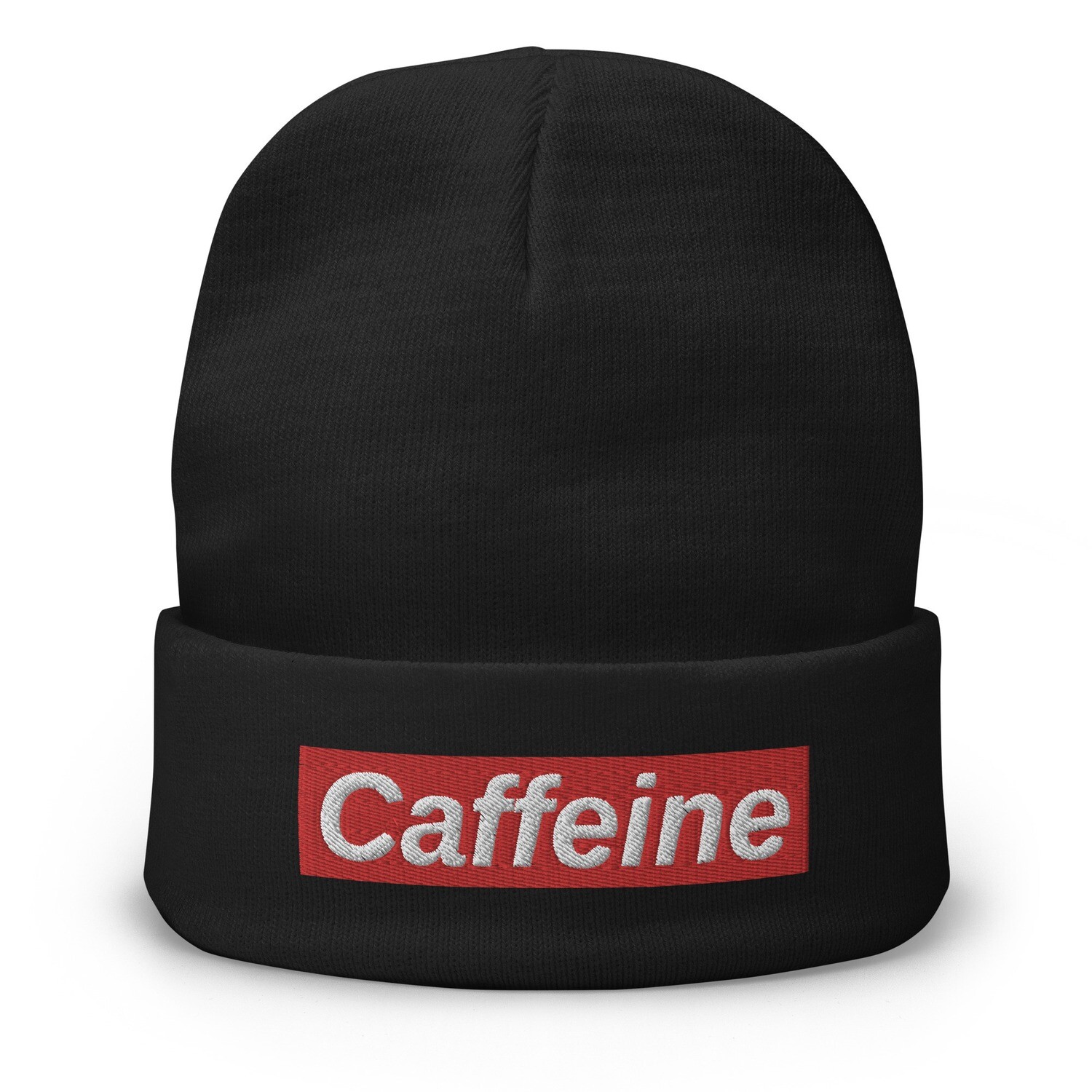 Caffeine Supreme Men&#39;s Embroidered Beanie, Color: Black