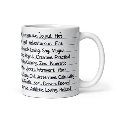 ME White glossy Ceramic mug