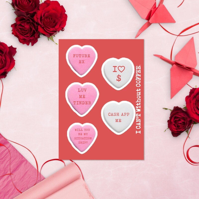 Valentine's Day Glossy Sticker sheet