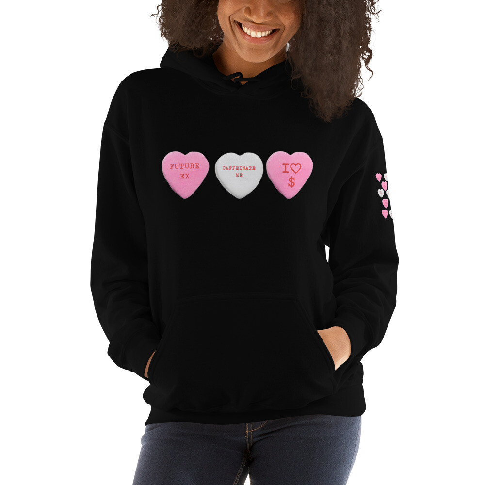 Siren Women&#39;s Valentines Day Hoodie, Color: Black, Size: S