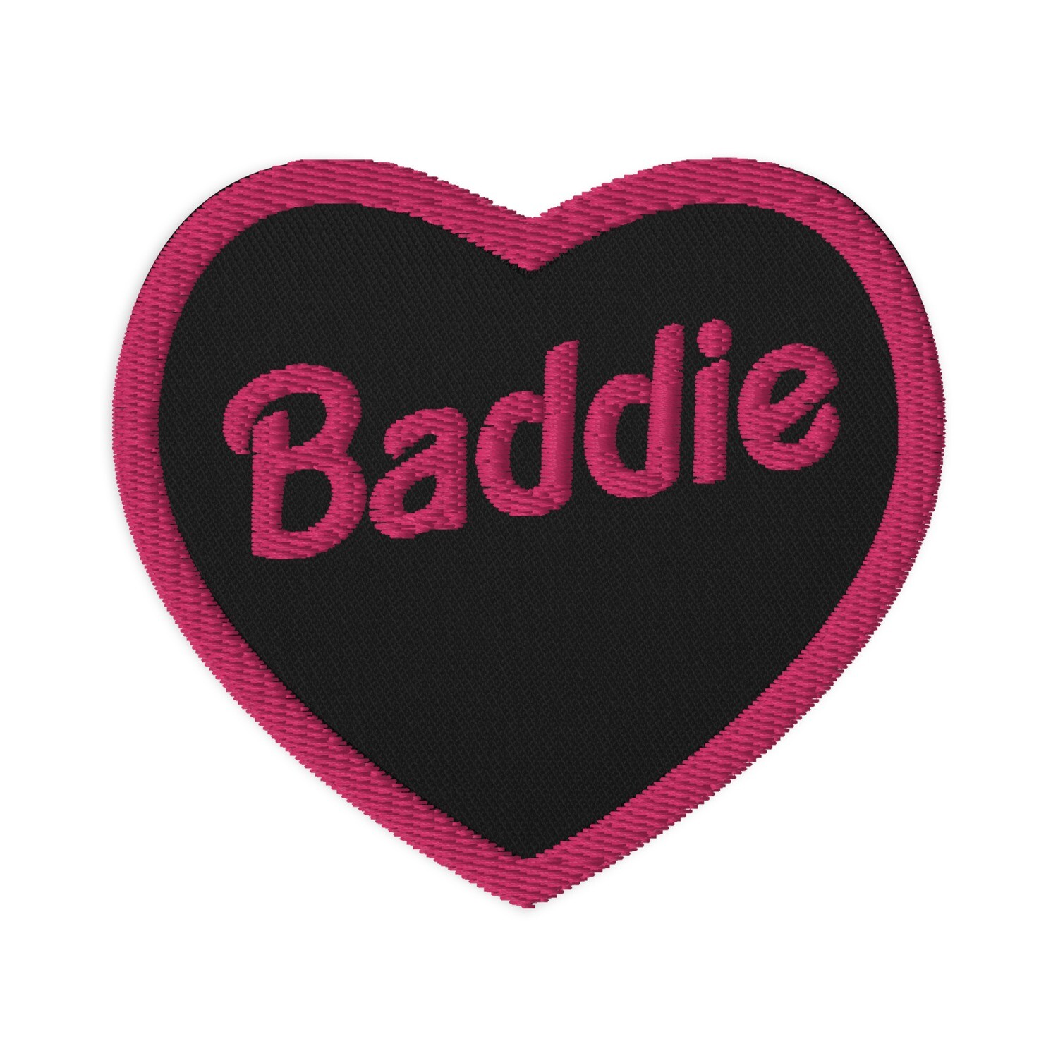 Baddie Embroidered patches, Color: Black