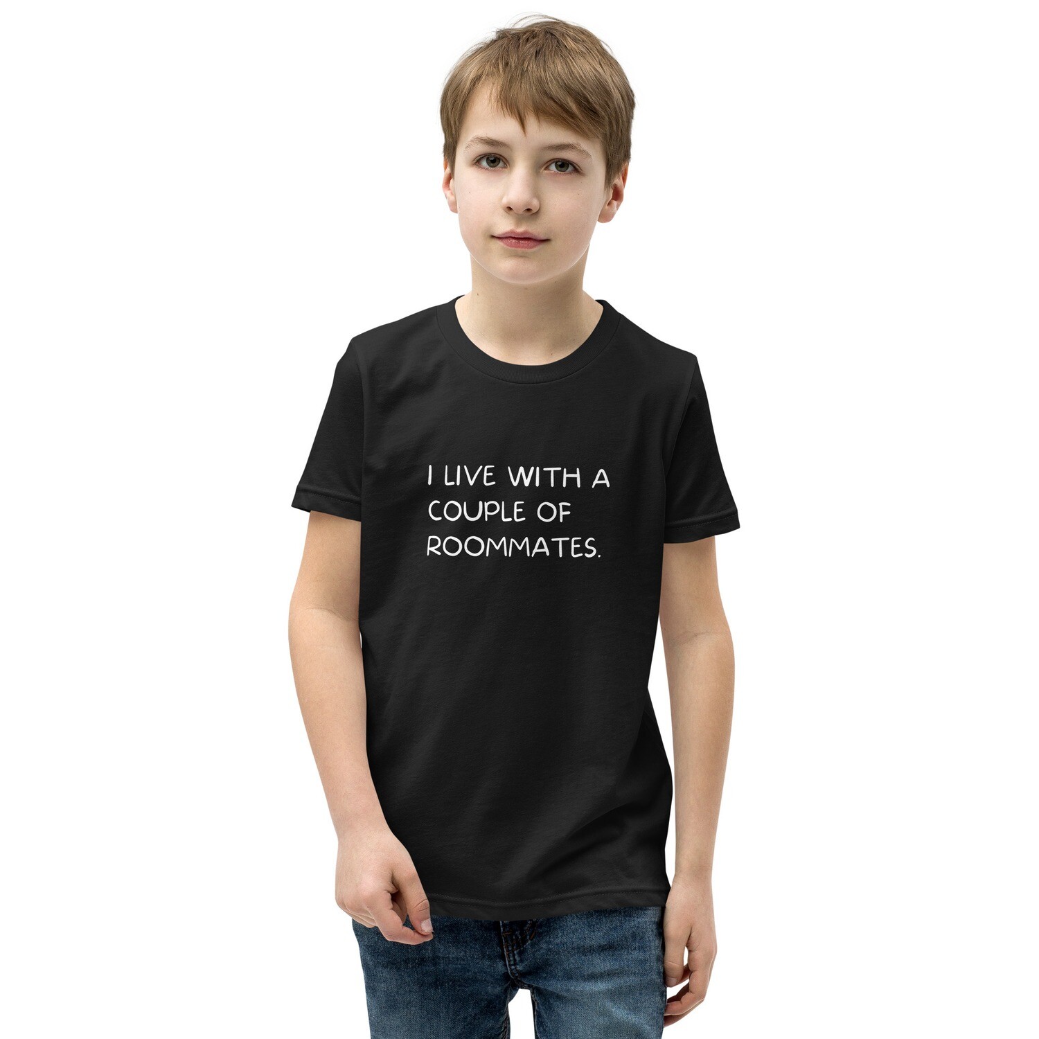Roommates Youth Short Sleeve T-Shirt, Color: Black, Size: S