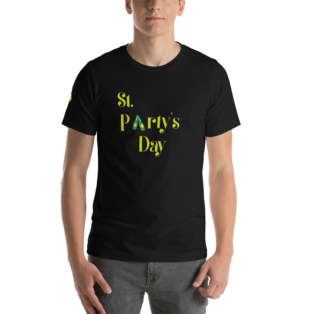 St. Party&#39;s Day St. Patrick&#39;s Day Men&#39;s t shirt  t-shirt, Color: Black, Size: S