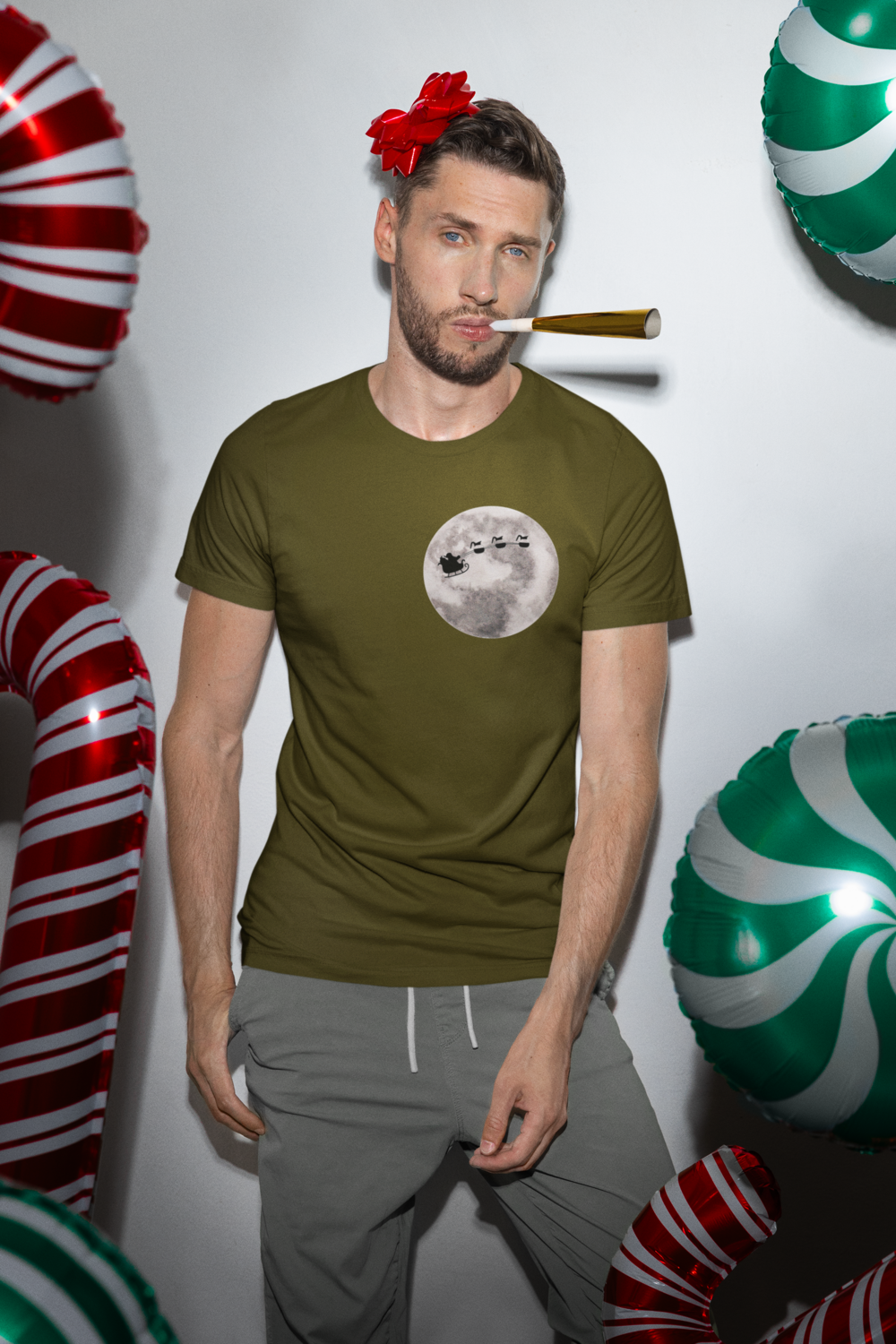 Twas The Night Before Christmas Short-Sleeve Men's Holiday T-Shirt
