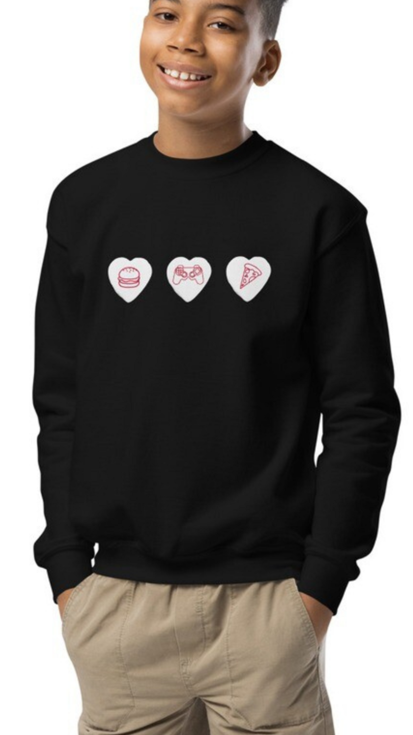 My Faves Boys Youth crewneck Valentine sweatshirt