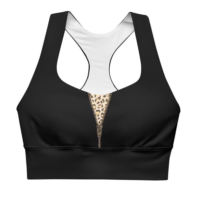Roar &amp; Reps Leopard print Longline sports bra