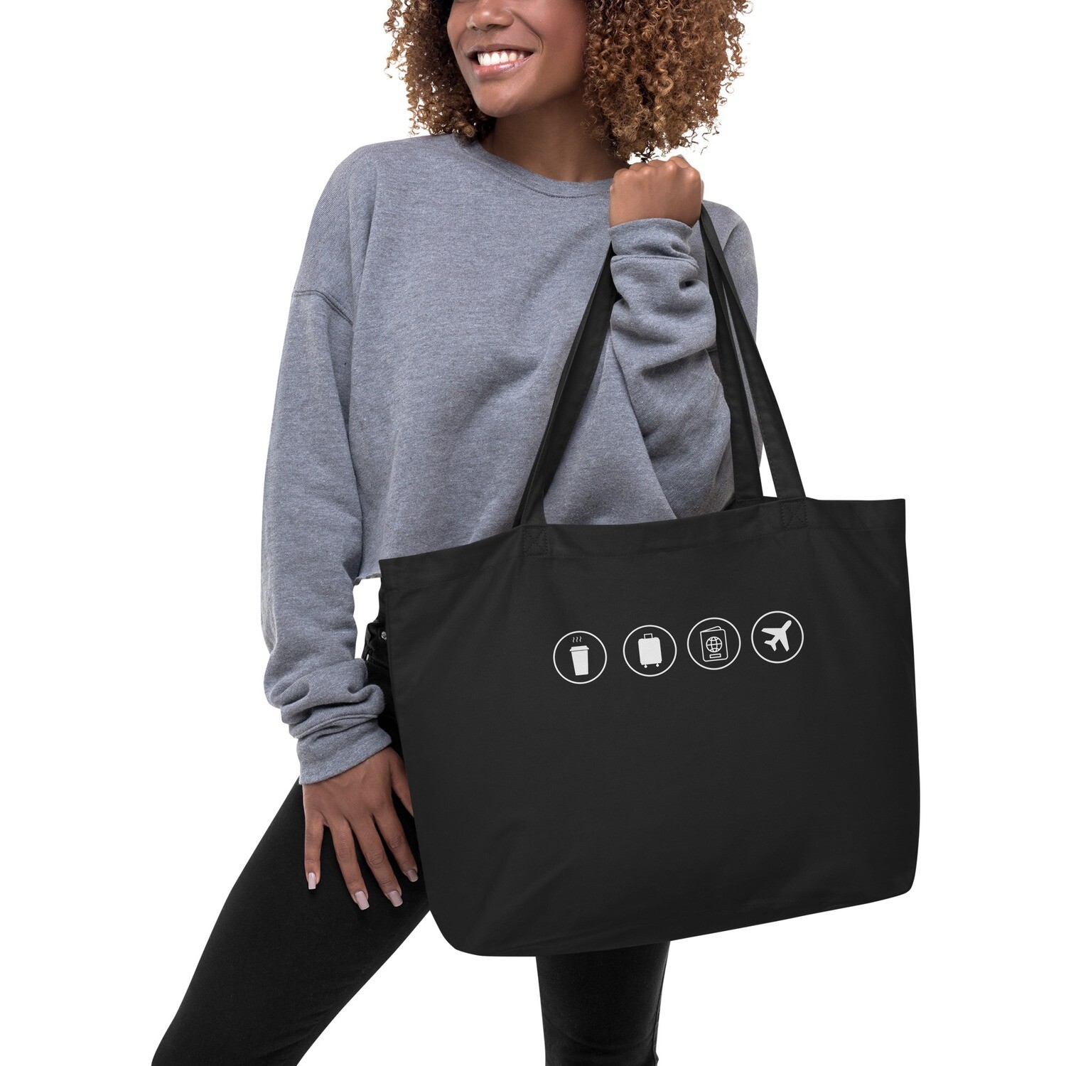 Iconic Travel Large organic tote bag