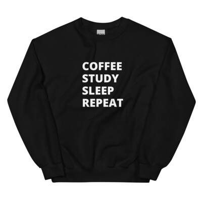 Coffee Study Sleep Repeat Unisex Sweatshirt