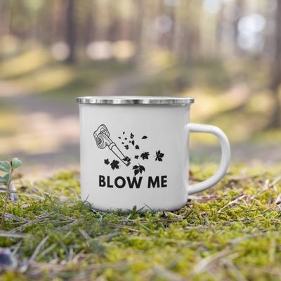 Blow Me Enamel Mug