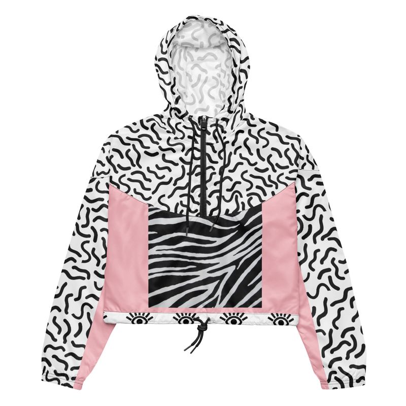 Retro Wave Three Women’s cropped windbreaker