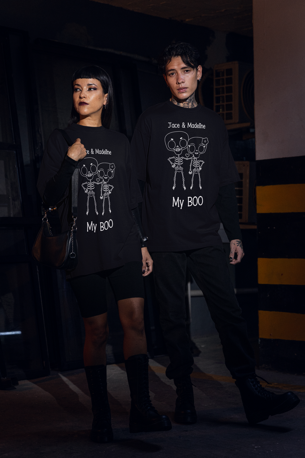My BOO Custom Halloween Couples Unisex t-shirt