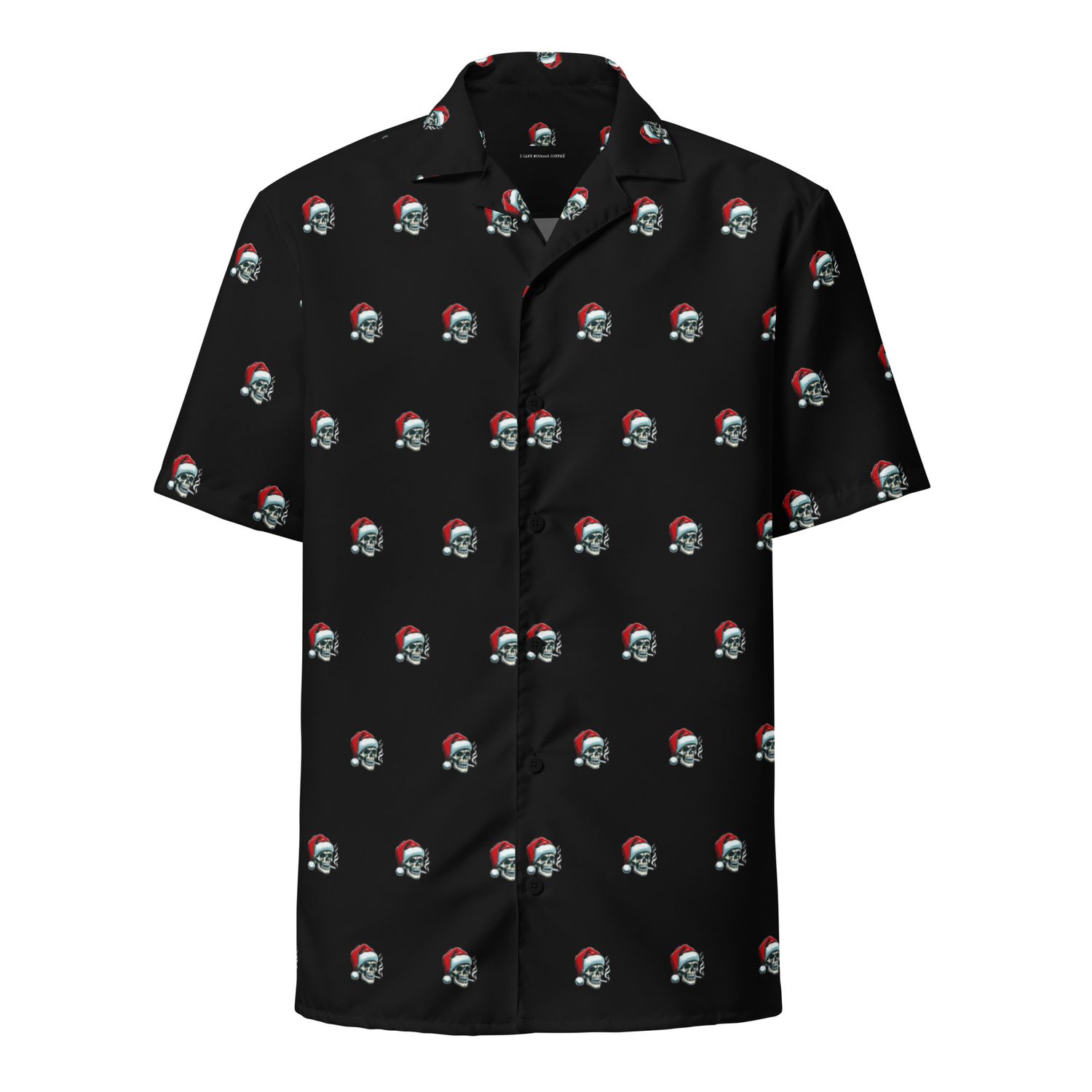 Merry Grim-mas Men&#39;s Christmas Halloween button down shirt