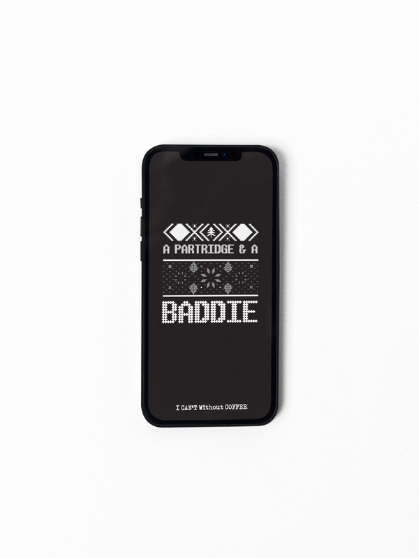 Partridge and A Baddie (Black) HD Instant Download Cellphone Wallpaper