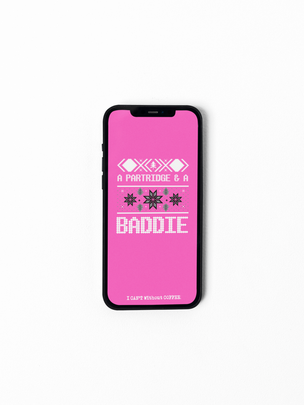Partridge and A Baddie (Deep Pink) HD Instant Download Cellphone Wallpaper