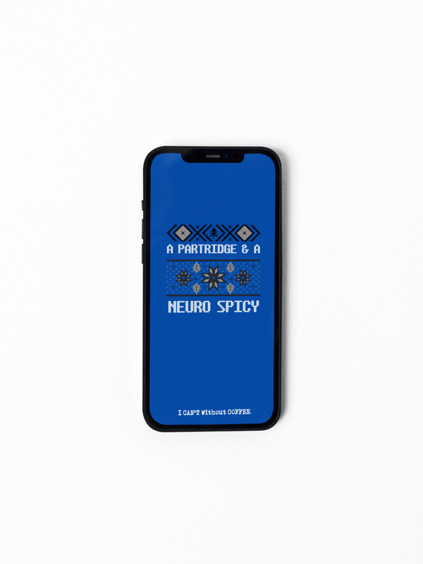 A Partridge and A Baddie (Blue Gradient) HD Instant Download Cellphone Wallpaper