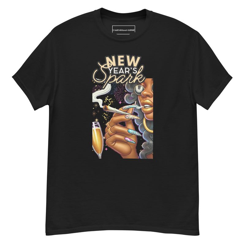 New Year&#39;s Spark-Black 420 New Years 2025 Crewneck classic tee
