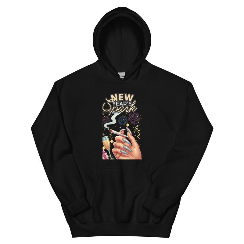 New Year&#39;s Spark-Light 420 New Years 2025 Crewneck Hoodie 