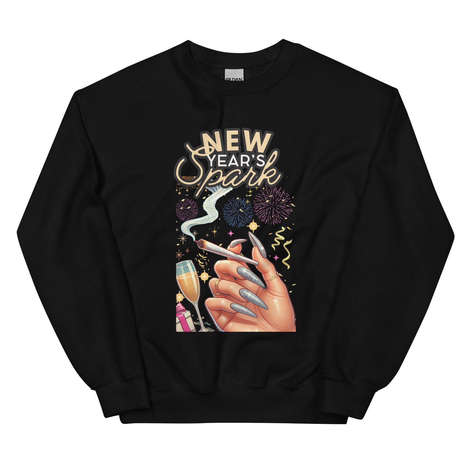 New Year&#39;s Spark-Light 420 New Years 2025 Crewneck Sweatshirt